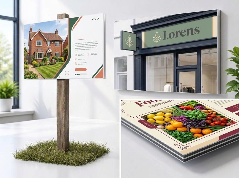 Printed signage example